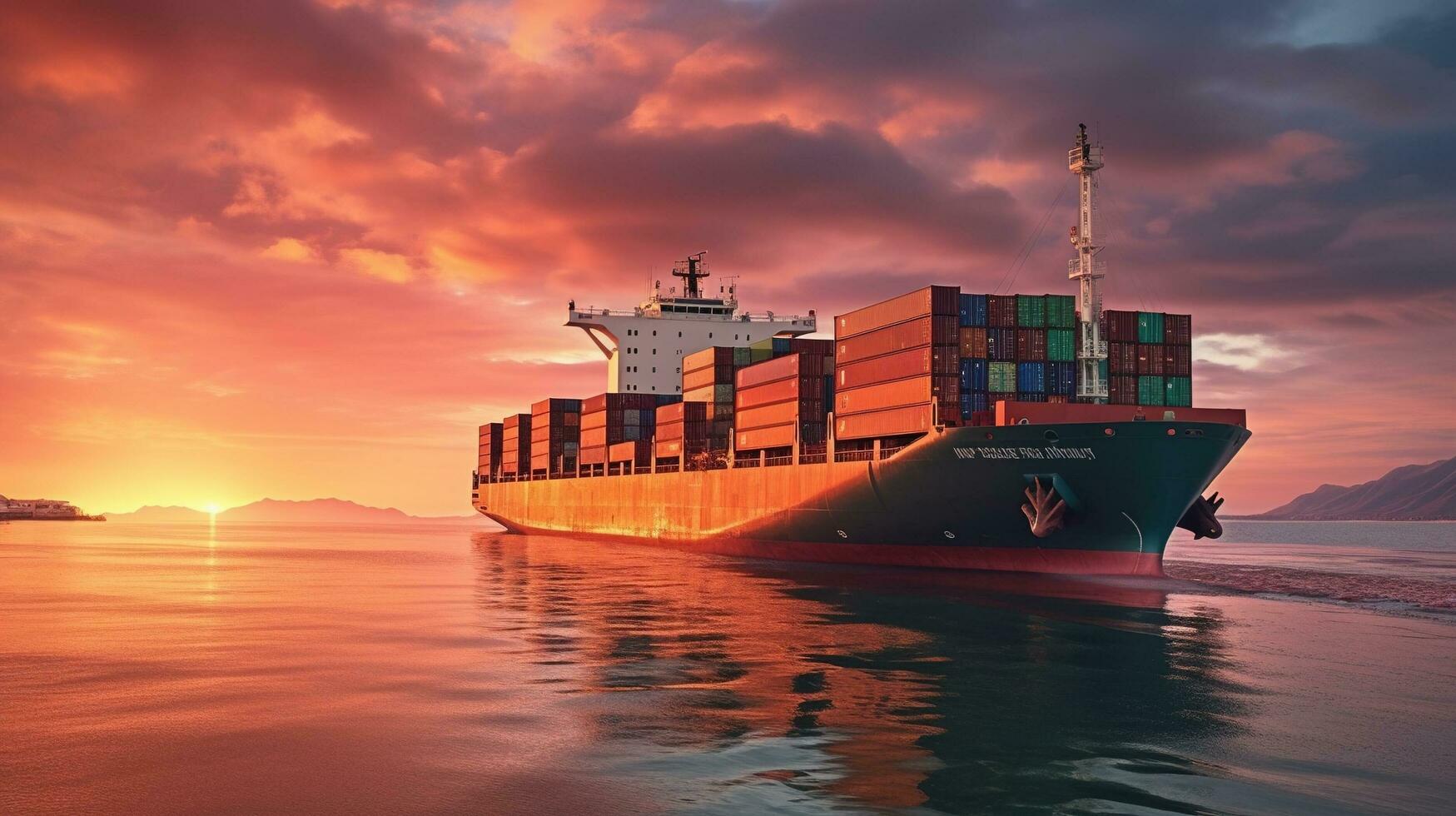 container-ship-with-open-sea-and-sea-in-the-background-created-with-ai-free-photo